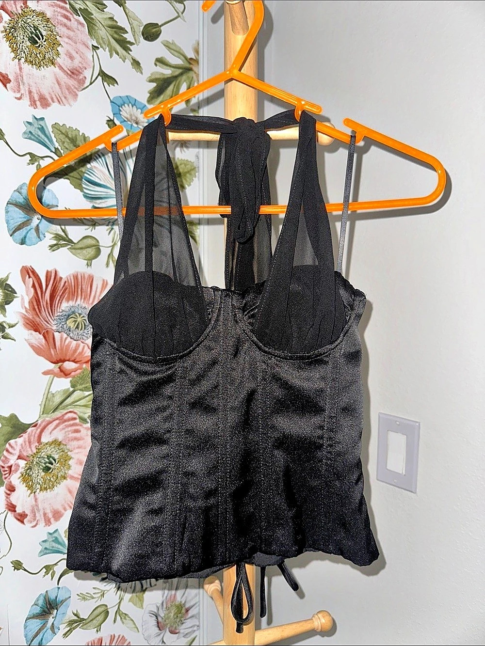Princess Polly Raeshelle Halter Corset Top Black Size 0